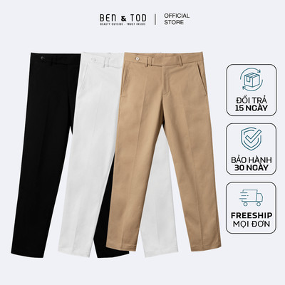 Quần kaki nam Ben & Tod SL2130 BB399 kaki mềm mịn đứng form cao cấp Slimfit