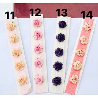 Set 2 băng đô vải cài tóc đính hoa bé gái dễ thương