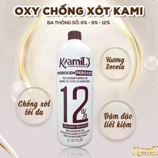 (Giá Salon) Oxy trợ nhuộm KAMI 900ml, Oxy Lalita chống sót da đầu, cao cấp hương Cafe