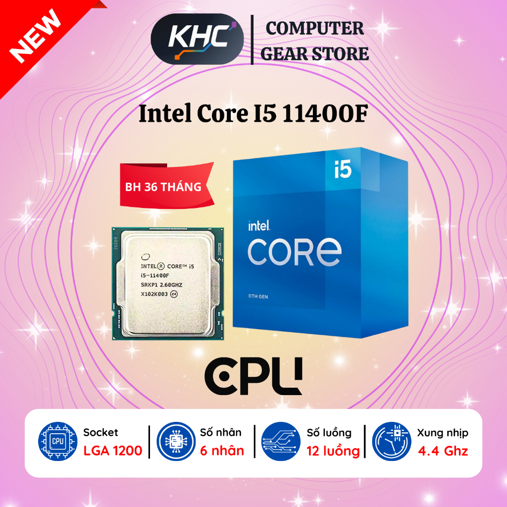 CPU Intel Core i5 10400F/11400F/12400F/13400F/14400F/12600KF/14600KF - Bảo Hành 36 Tháng (Full VAT) | BigBuy360 - bigbuy360.vn