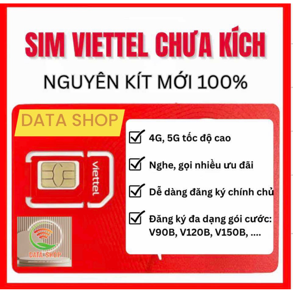 Sim Viettel trả trước/chưa kích hoạt/đăng ký chính chủ tại nhà trên app My Viettel.