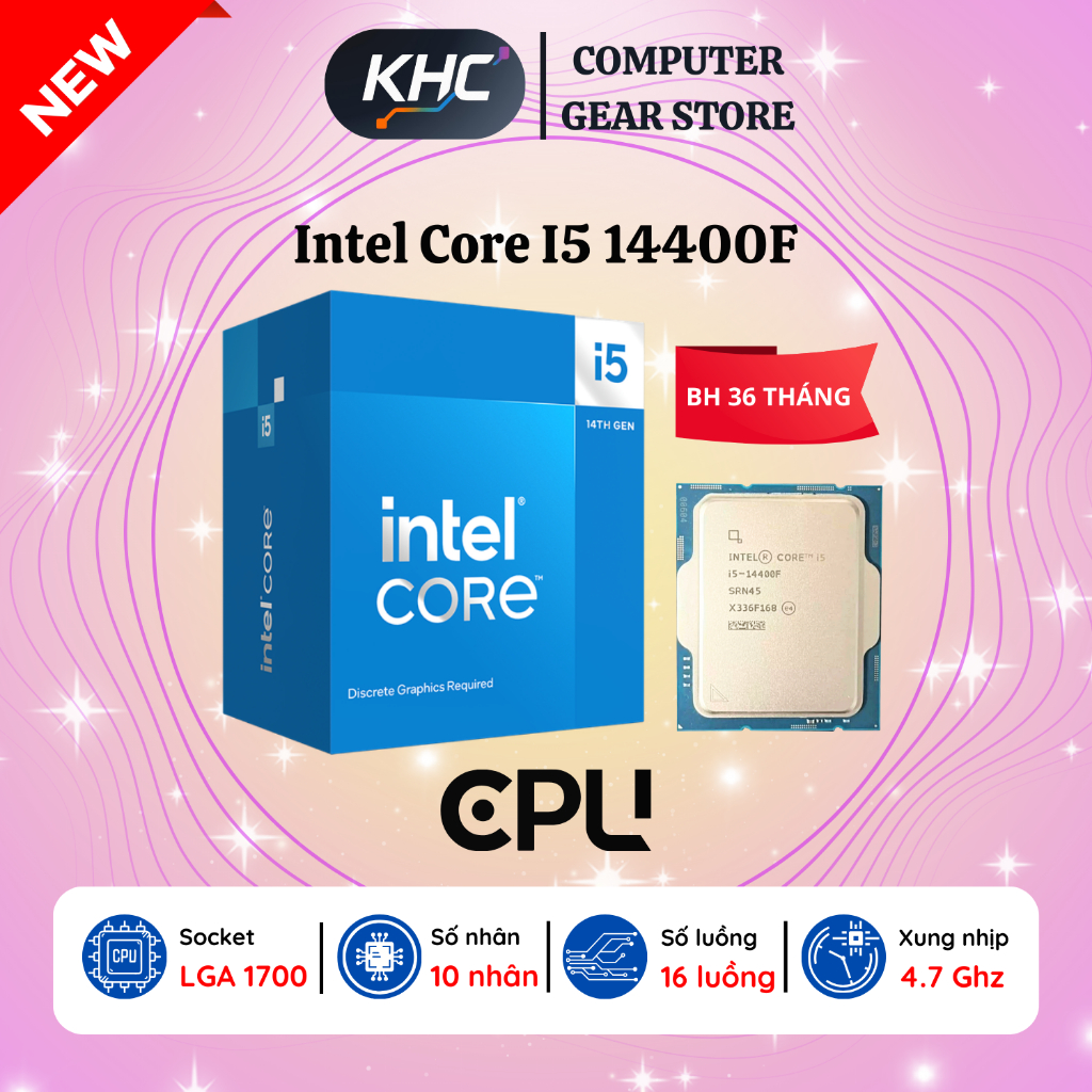 CPU Intel Core i5 10400F/11400F/12400F/13400F/14400F/12600KF/14600KF - Bảo Hành 36 Tháng (Full VAT) | BigBuy360 - bigbuy360.vn