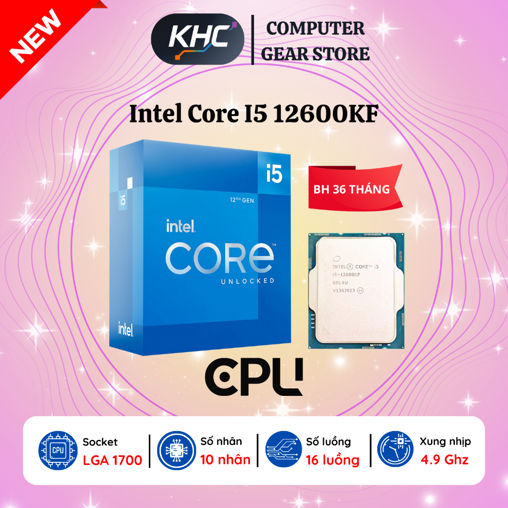 CPU Intel Core i5 10400F/11400F/12400F/13400F/14400F/12600KF/14600KF - Bảo Hành 36 Tháng (Full VAT) | BigBuy360 - bigbuy360.vn