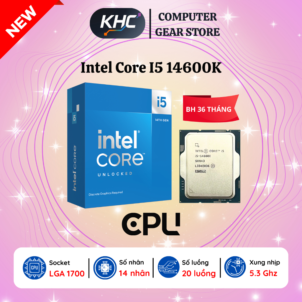 CPU Intel Core i5 10400F/11400F/12400F/13400F/14400F/12600KF/14600KF - Bảo Hành 36 Tháng (Full VAT) | BigBuy360 - bigbuy360.vn