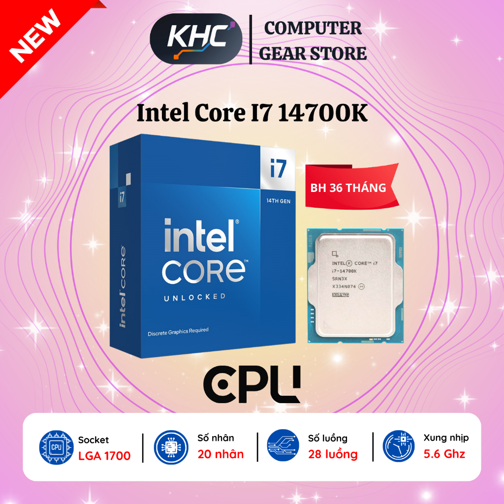 CPU Intel Core i7 12700K/13700K/14700K - Bảo Hành 36 Tháng (Full VAT)