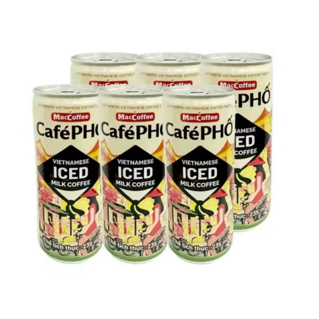 Thùng 24 lon cà phê sữa MacCoffee Café Phố 235ml-Hàng chính hãng
