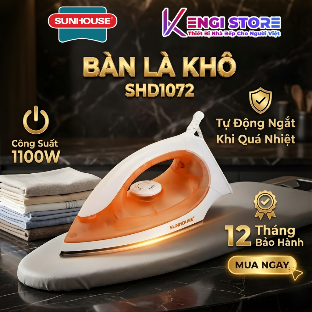 [Hàng Chính Hãng] Bàn Là Sunhouse SHD1072 SHD2011 - Bảo Hành 12 Tháng Toàn Quốc