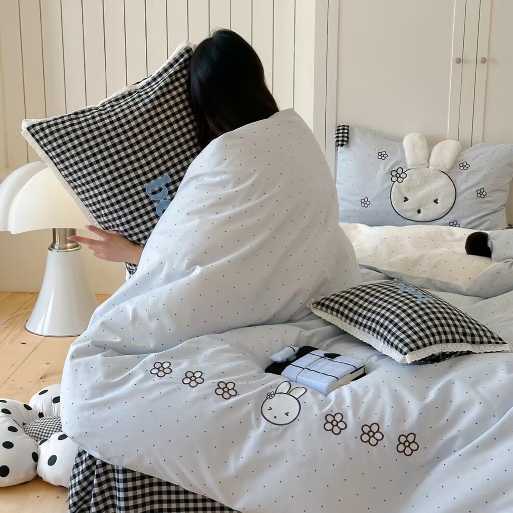 Vân su shop-Chăn ga gối cotton 40s Mimi siêu xinh