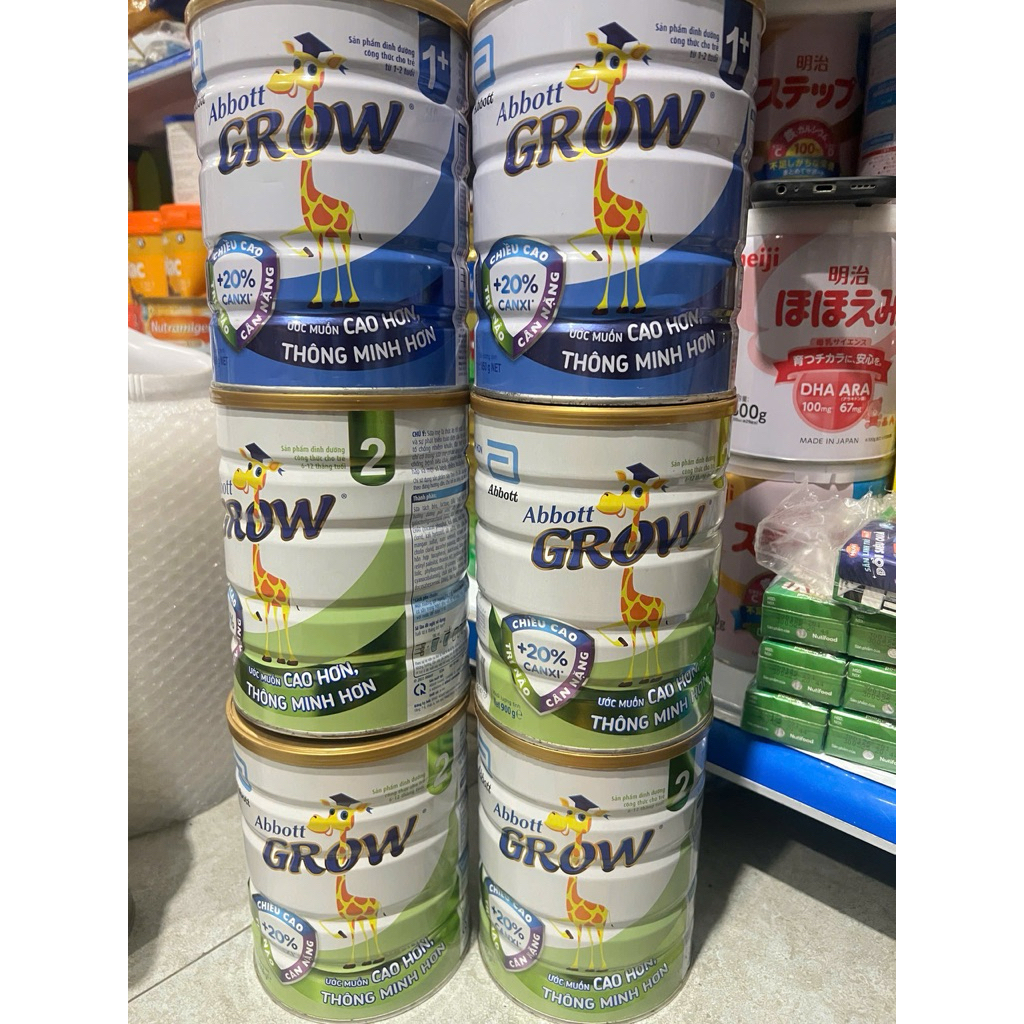 sữa bột GROW,Abbott số 3,1+,0 +.Lon 900g,date 5/2026