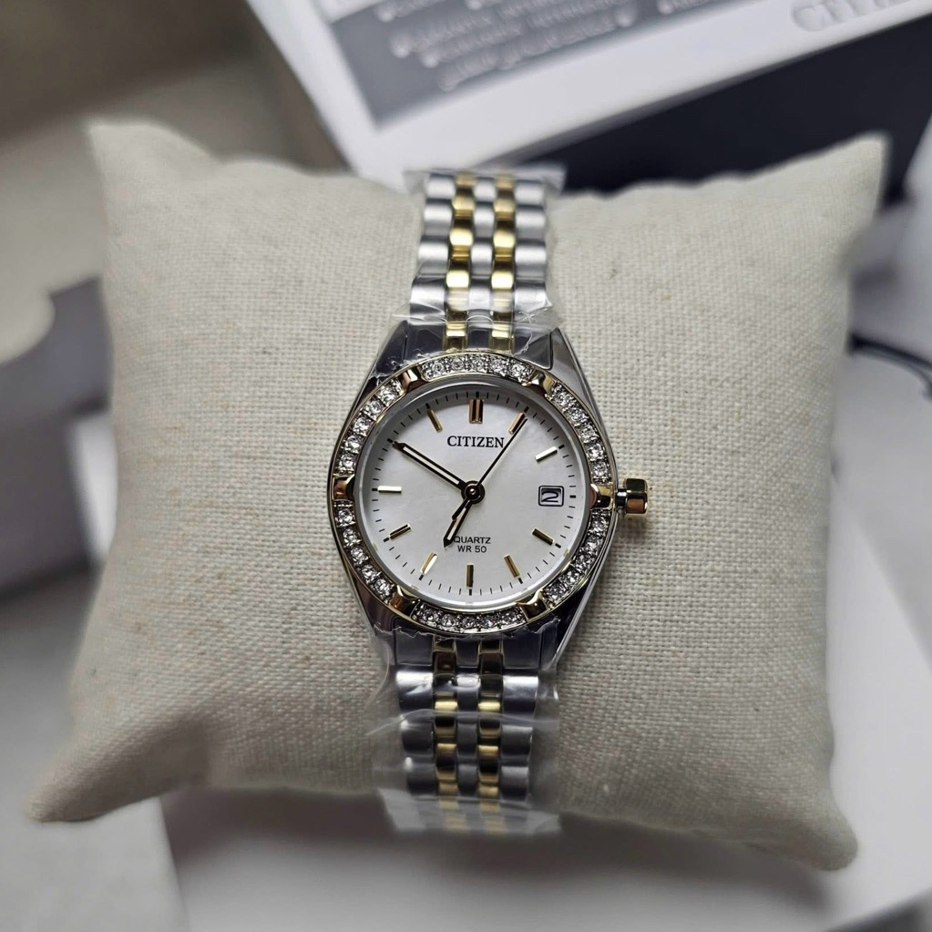 Đồng hồ nữ dây thép Citizen Quartz EU6064-54D