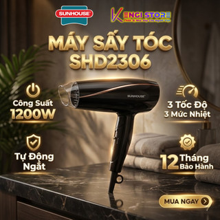 💨💨[SUNHOUSE chính hãng] Máy sấy tóc Sunhouse SHD2306 đen💨💨 - Bảo Hành Toàn Quốc 12 Tháng