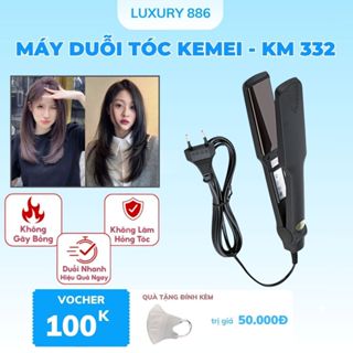 Máy Là Tóc Duỗi Tóc 4 Nấc Nhiệt Bản Pro Size To KEMEI PRO_KM329 - Máy tạo kiểu tóc, Rất Dễ Sử Dụng LUXURU 668