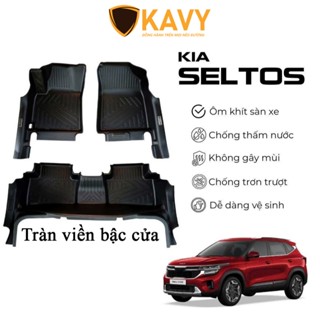 Thảm lót sàn xe ô tô KIA SELTOS 2020-2026 đúc nhựa TPE chống nước tràn viền bậc cửa