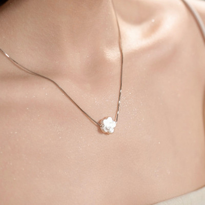 Dây Chuyền Xuyên Tâm Ngọc Trai Hình Hoa Mai Xinh Xắn - Ngọc Trai Trường Thịnh
