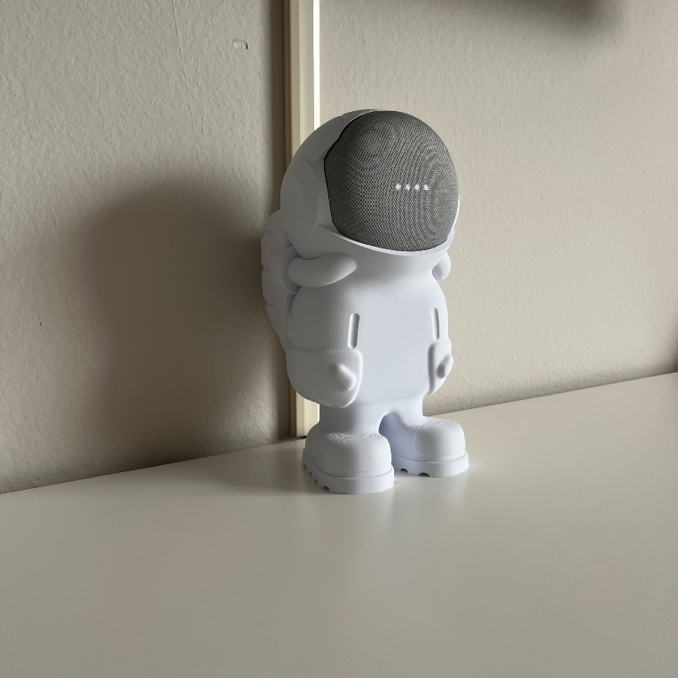 B141 Đế Đặt Loa Google Home Mini, Nest Mini Hình Phi Hành Gia - Giá Đỡ Trang Trí In 3D
