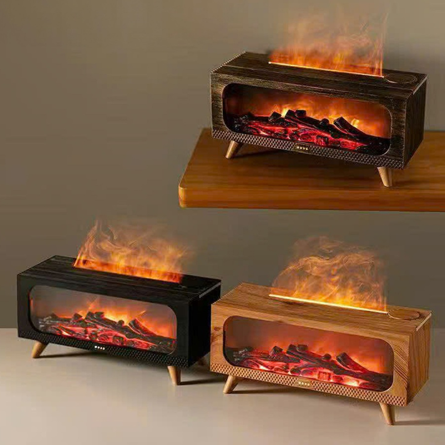 (Mẫu 2025) Máy Xông Tinh Dầu Phòng Ngủ Ngọn Lửa, Tạo Ẩm, Thơm Phòng, Decor và Đèn Ngủ Siêu Đẹp