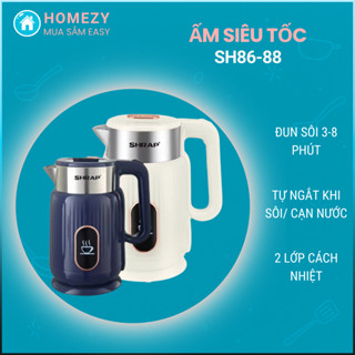 Ấm Siêu Tốc Shrap 2.2L 1500W - Tự Ngắt Điện, 2 Lớp Cách Nhiệt An Toàn, Đun Nước Nhanh