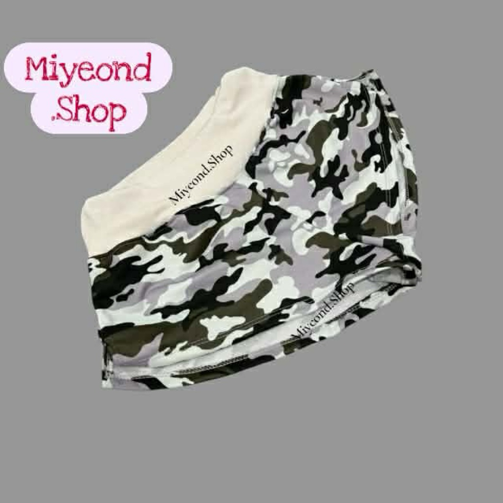 MINI SHORT CAMO- QUẦN CẠP THẤP CAMO XÁM