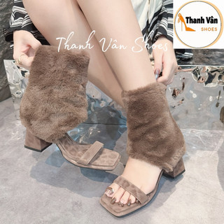 Bốt nữ bản lông cao 5 phân 3 màu (D0410)