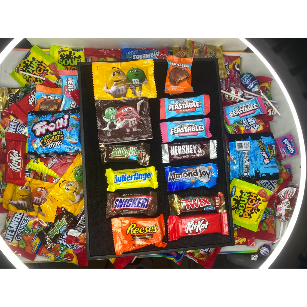 Socola 13 loại MrBeast Feastables Snicker Twix MilkyWay Butterfinger Reese’s Hershey’s Almond Joy Ki