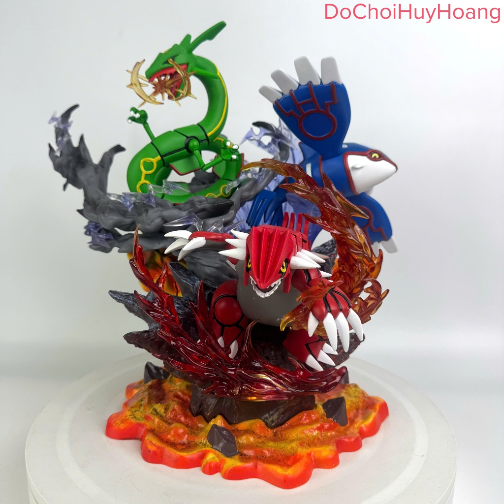 Mô hình tượng Pokemon bộ ba thời tiết Kyogre Groudon Rayquaza 36cm