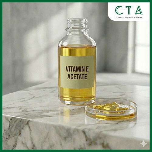 Chất chống oxi hóa, dưỡng ẩm sâu & bền vững 𝗩𝗶𝘁𝗮𝗺𝗶𝗻 𝗘 (𝗧𝗼𝗰𝗼𝗽𝗵𝗲𝗿𝘆𝗹) 𝗔𝗰𝗲𝘁𝗮𝘁𝗲 dùng trong kem dưỡng, son