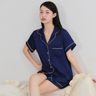 VIBES Đồ bộ Pijama ngắn Lụa trơn cao cấp Silk Py Set