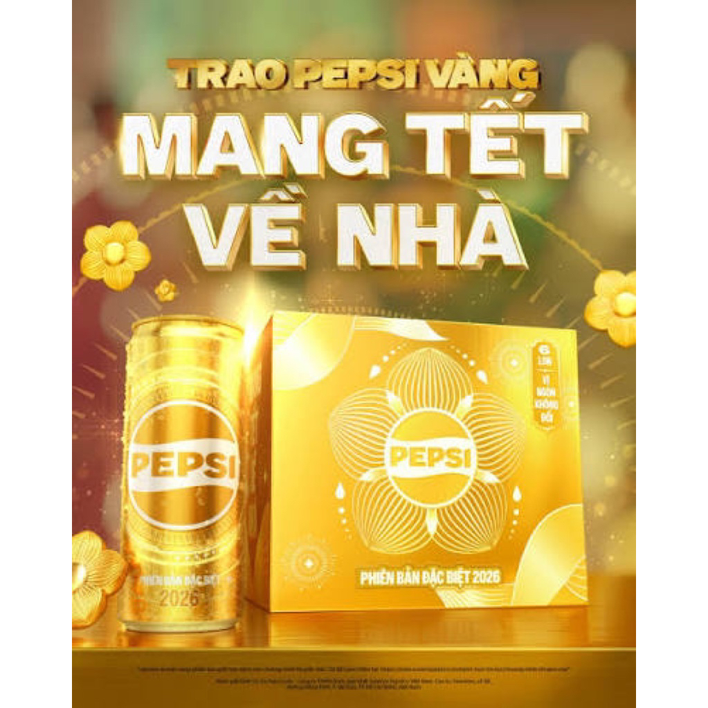 Pepsi vàng phiên bản đặc biệt 2026 lon 320ml