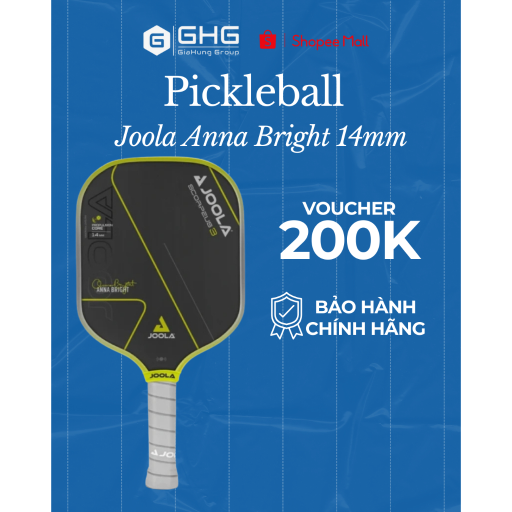 Vợt Pickleball Joola Anna Bright 14mm, vợt Pickleball Joola chính hãng