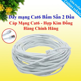 [Combo 10M=>50M] Dây cáp mạng CAT6 Bấm sẵn 2 đầu 10m đến 50m - Dây cáp chính hãng, bấm và test bằng bộ test chuyên dụng.