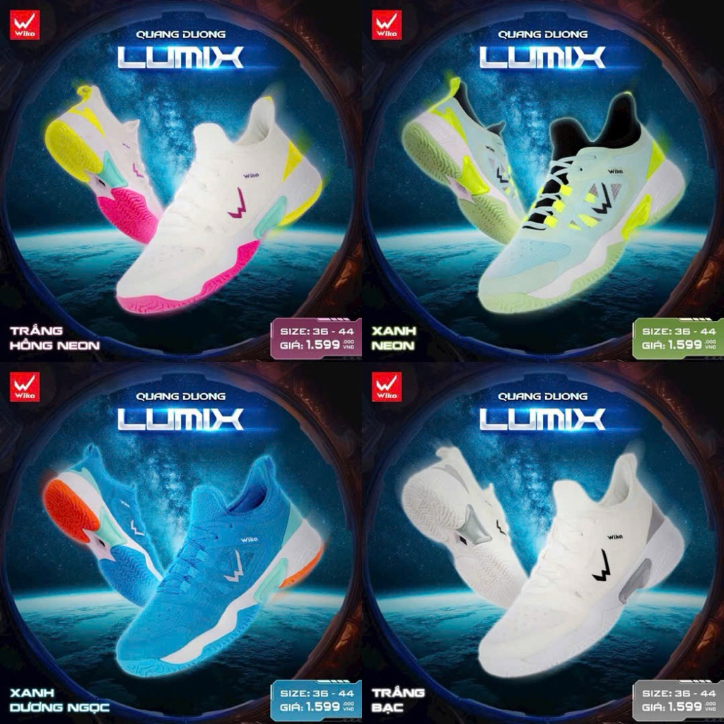 Giày Pickleball/Cầu Lông Wika Lumix
