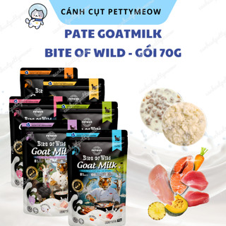 [Gói Lẻ] Pate Goatmilk Bite Of WIld - Pate Sữa Dê Mix Trái Cây Cho Mèo - Gói 70Gram
