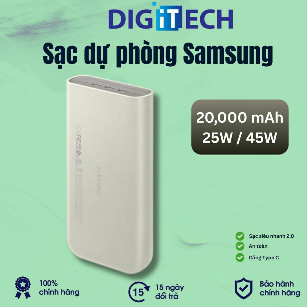Pin sạc dự phòng 20000mAh Type C PD 45W Samsung EB-P4520