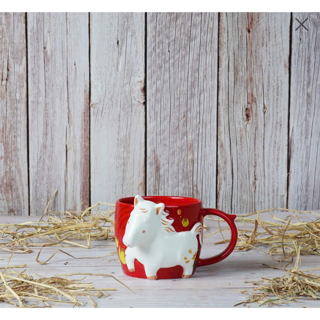 MUG 3/12OZ CERAMIC ZODIAC HORSÉ/