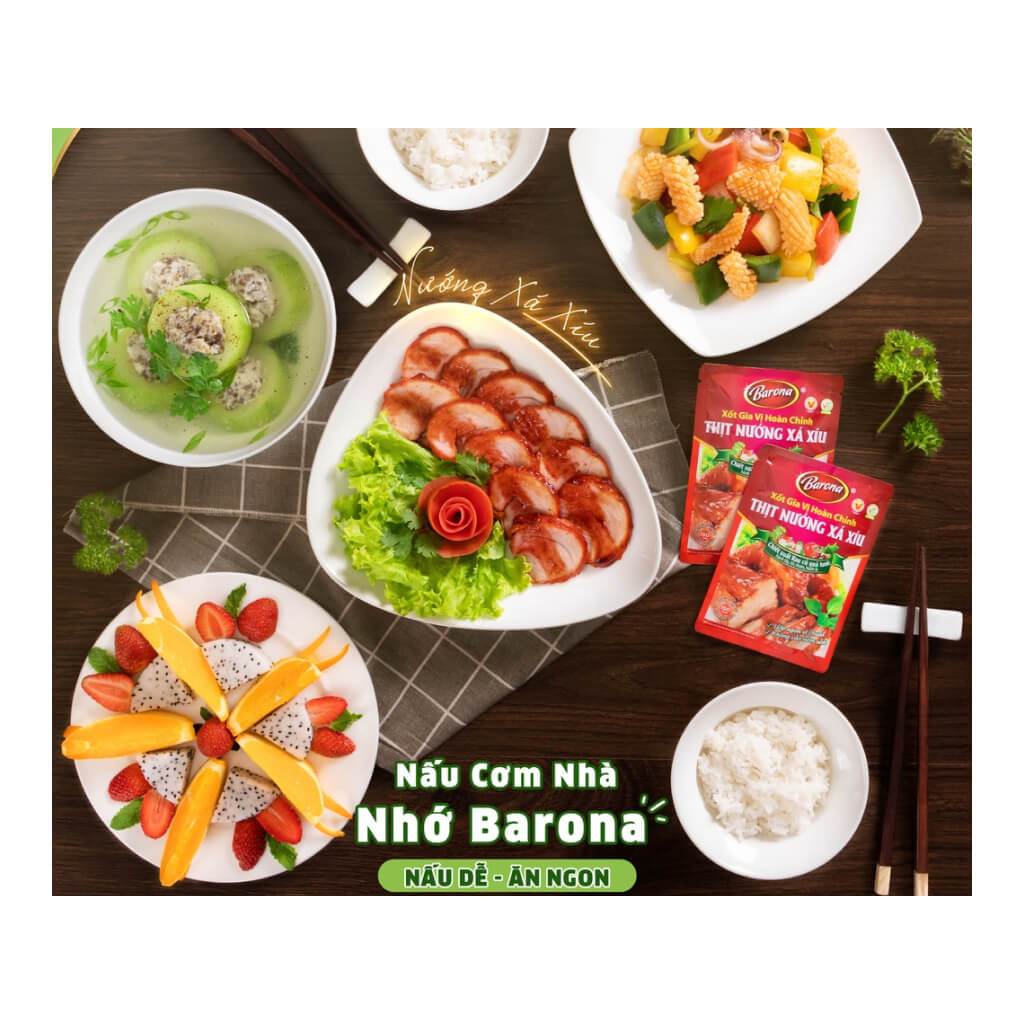 Gói sốt ướp thịt nướng, xào, kho, sốt vang của Barona, Cholimex