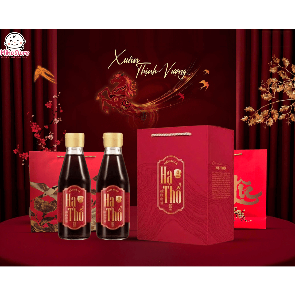 Nước mắm cốt nhĩ hạ thổ Bà Cả 43N – Hương vị truyền thống – Hộp 2 chai – Miho Store