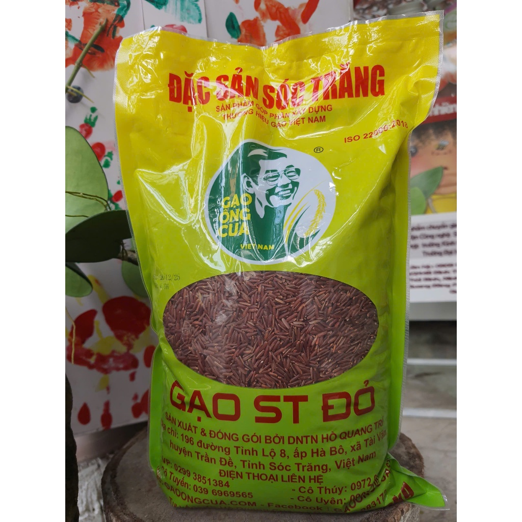 Gạo ST đỏ túi 2kg Gạo Ông Cua ST