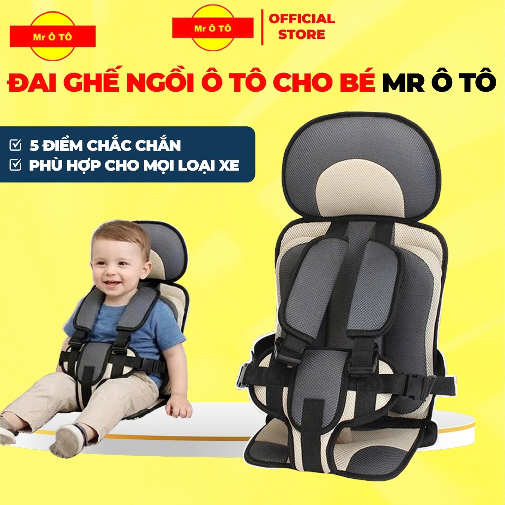 Ghế Ngồi ô tô Cho Bé - Mr Ô Tô Đai Ghế An Toàn 5 Điểm