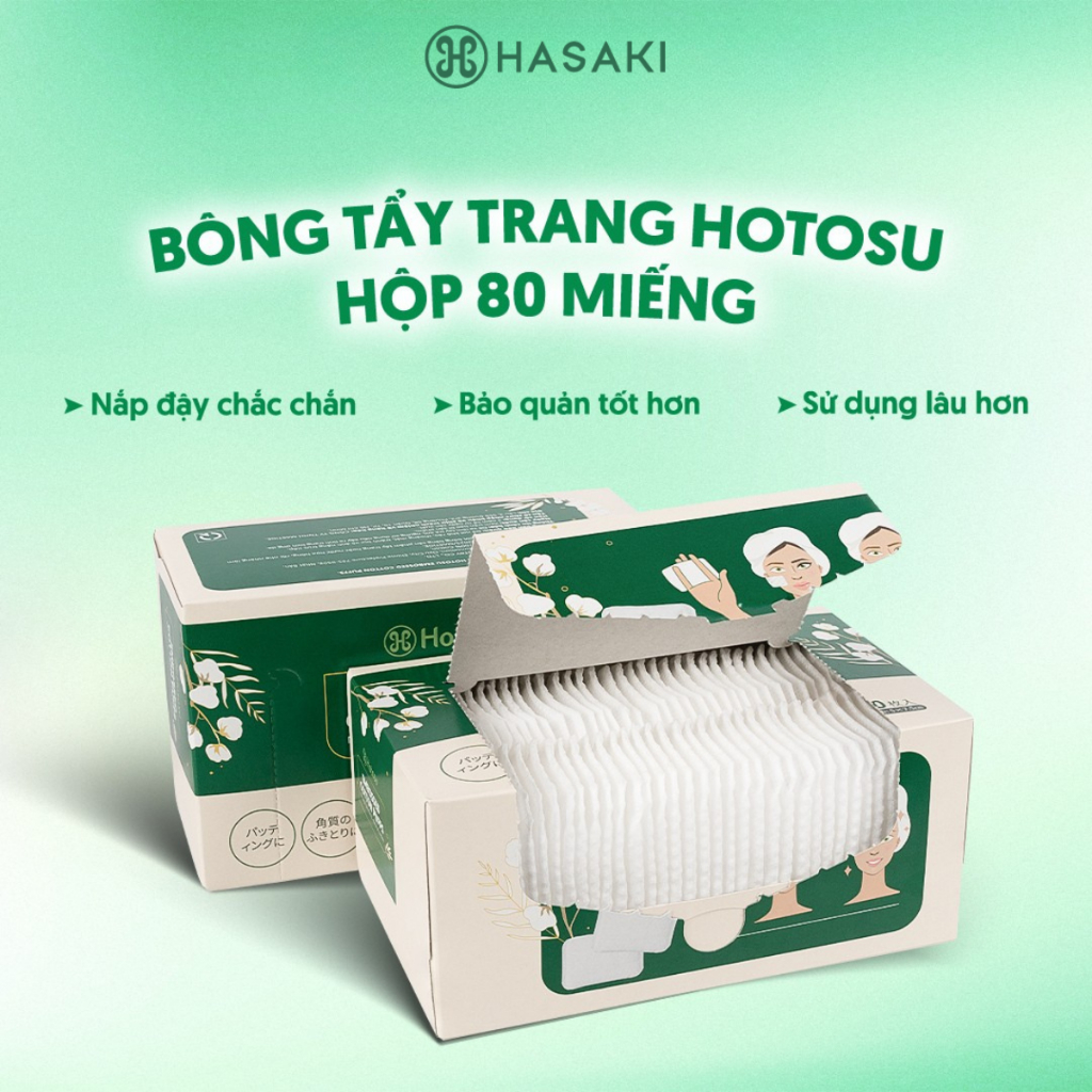 [DAILY] [100% COTTON] Bông Tẩy Trang Hotosu Cao Cấp Túi 150 Miếng/Hộp 80 Miếng Hasaki Sản Phẩm Chính Hãng | BigBuy360 - bigbuy360.vn