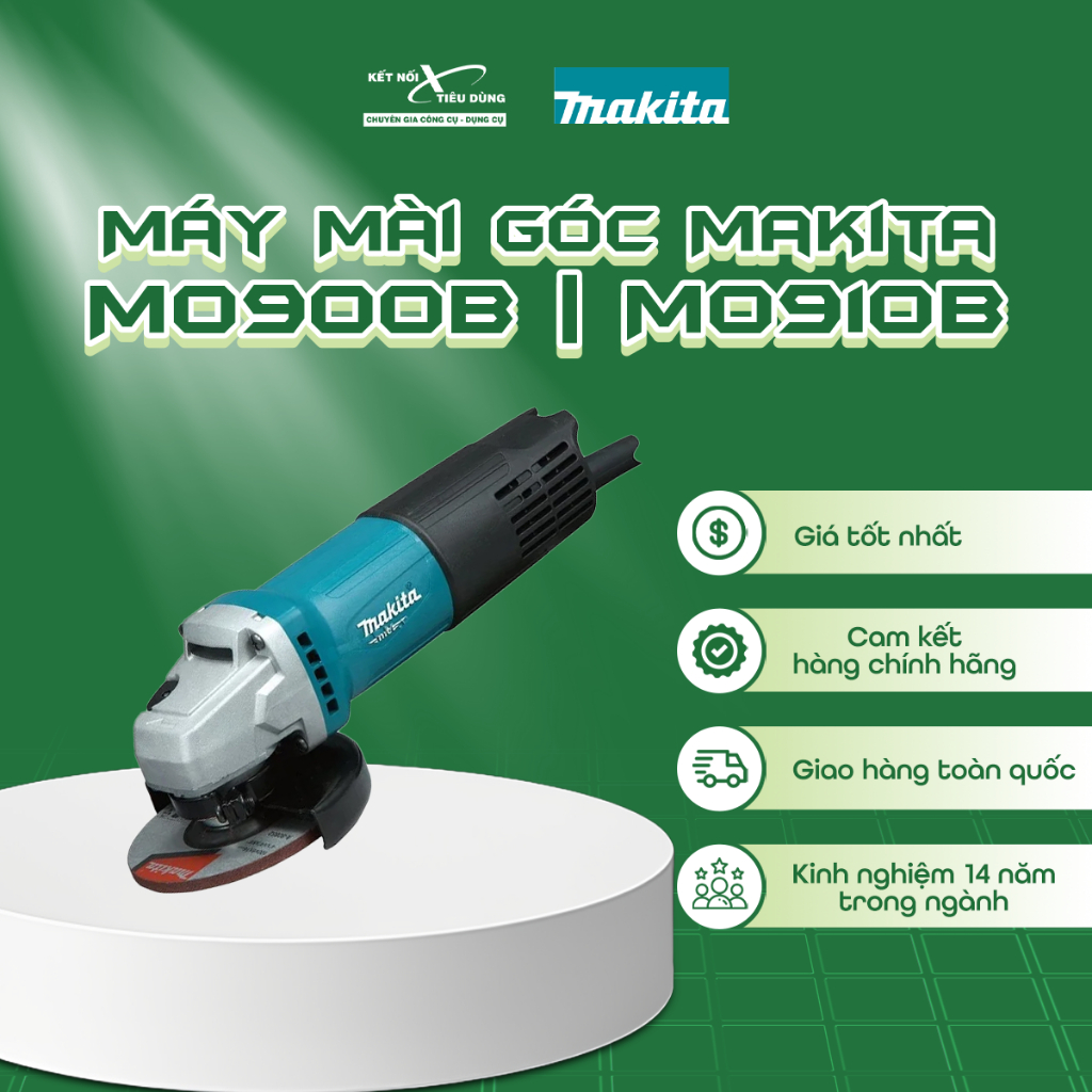 Máy Mài Góc Makita M0900B | M0910B - Công suất 540W, Đường kính 100mm| Kết Nối Tiêu Dùng
