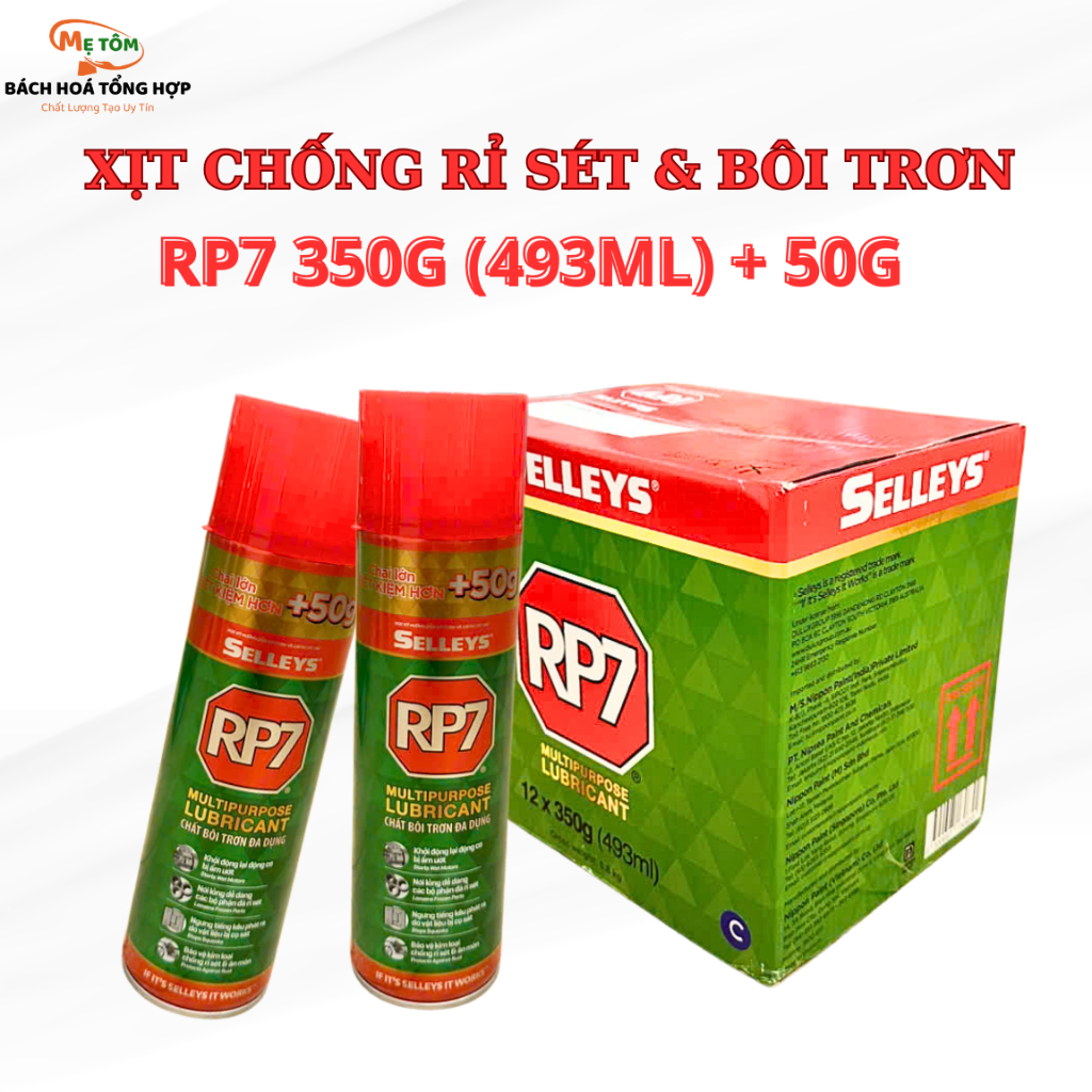 [RP7 350G + 50G] Xịt Chống Rỉ, Bôi Trơn RP7 350G (493ML) + 50G – Dầu Bôi Trơn Đa Năng, Bảo Vệ Linh K