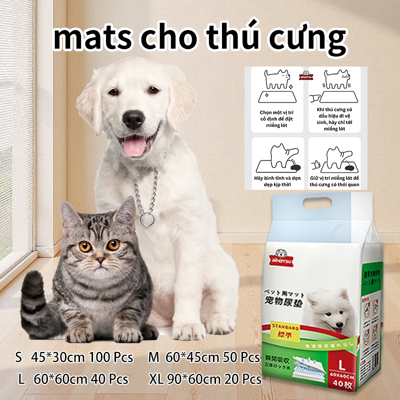 Tã lót dày cho thú cưng, băng vệ sinh siêu thấm và khử mùi chó, mèo,Nhiều loại thú cưng