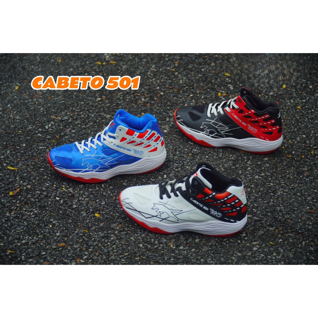 VHD Cabeto - CABETO501 - Giày Bóng Chuyền - Cày Sân Bê Tông Chống Mài Mòn, Êm Ái, Bám Sân Tốt