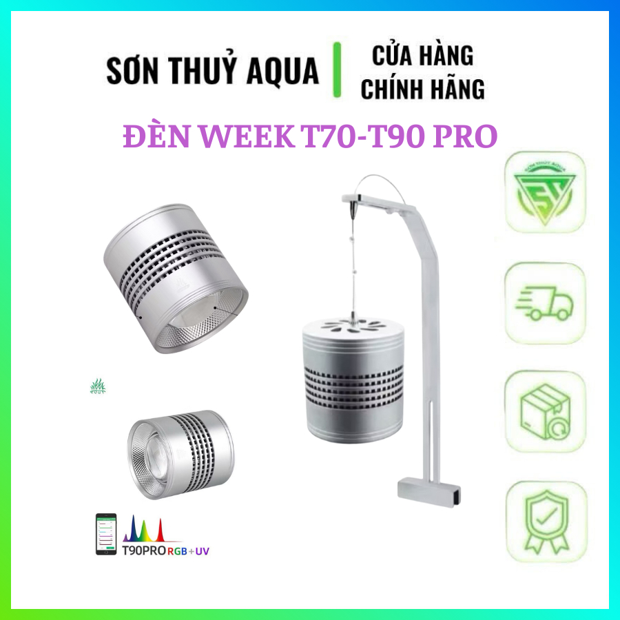 Đèn rọi thuỷ sinh Week Aqua T70 - T90 Pro -95w bản 3.0