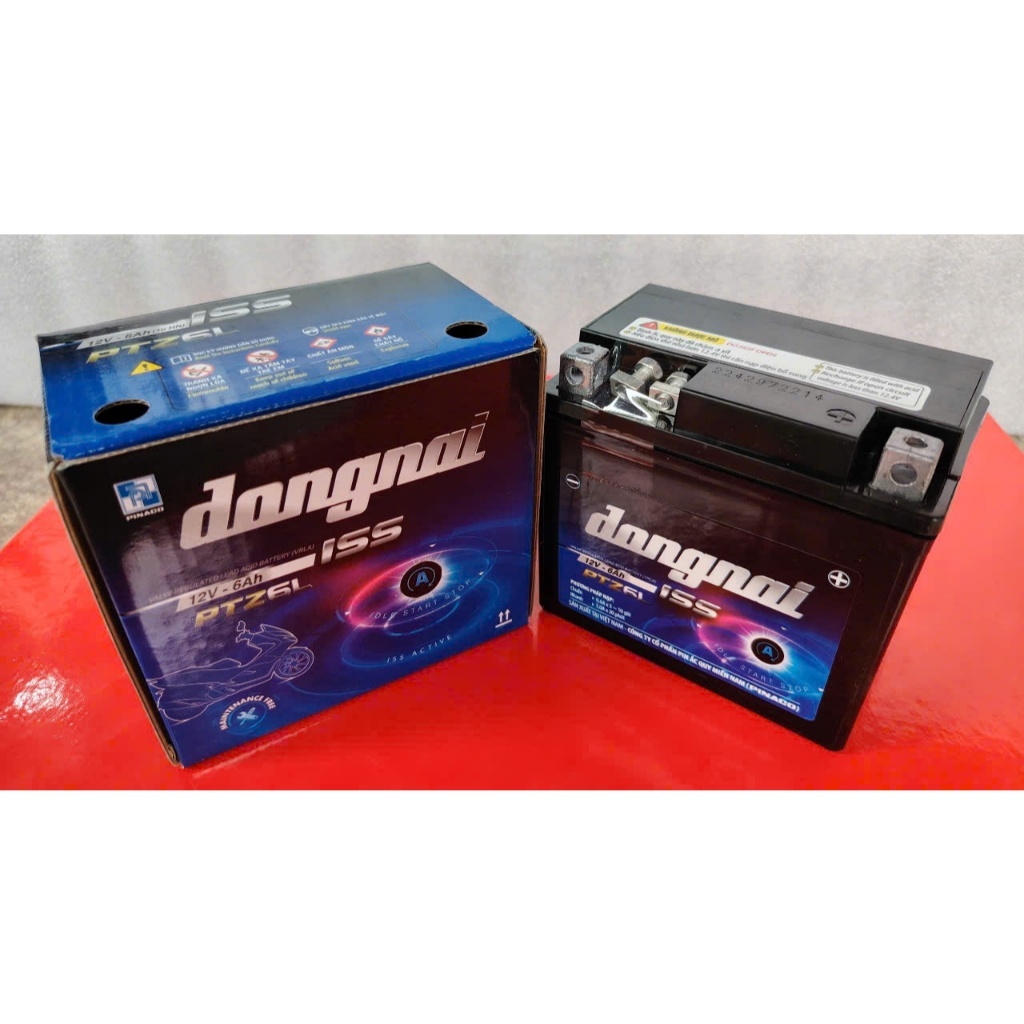 Bình Ắc Quy xe máy Đồng Nai 12V-6Ah PTZ6L cho xe máy Honda SH Việt, Vision, AriBlade125, Lead