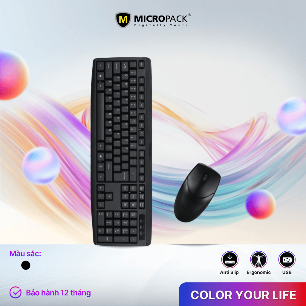 Bộ bàn phím kèm chuột không dây MicroPack iFREE LITE KM-203W