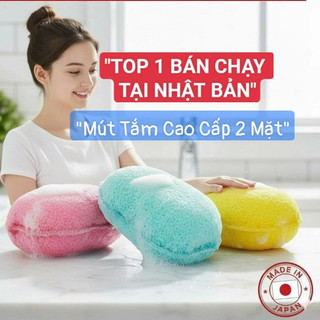 Mút tắm aisen bf016 cresty nhật bản 2 mặt cho nam và nữ bông tắm
