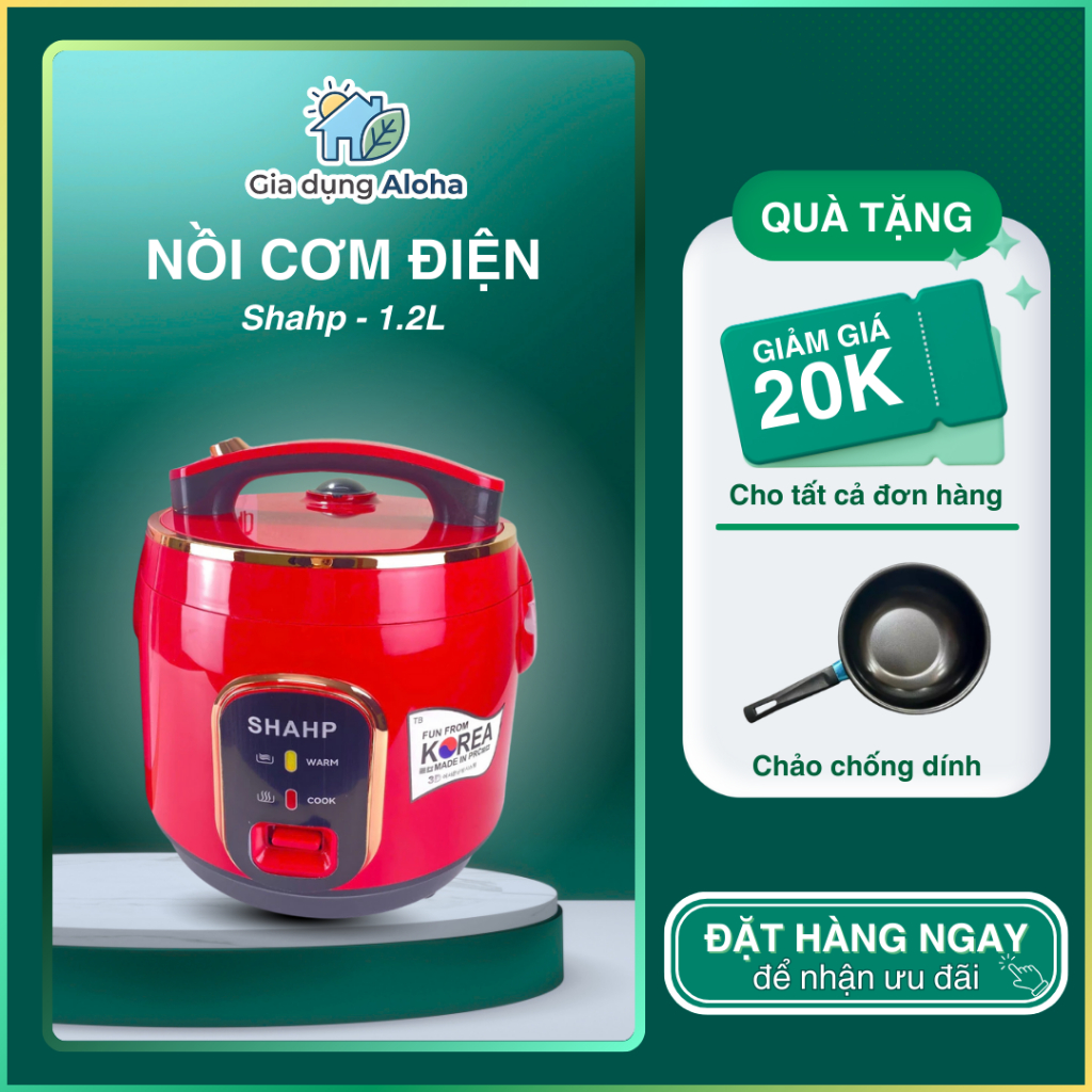 Nồi Cơm Điện Mini 1.2L Sang Xịn Mịn, Nồi Cơm Điện Nắp Liền 500W, Chống Dính 5 Lớp, Giữ Ấm Tốt