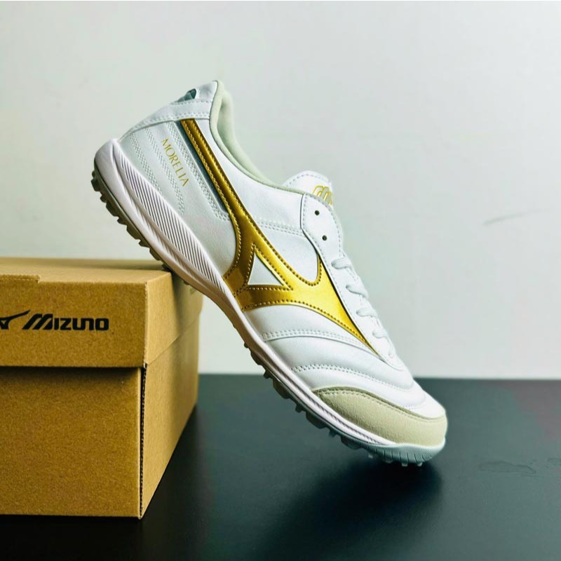 Mizuno Morelia Sala Elite TF - Trắng/Vàng Gold - Q1GB261250