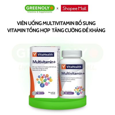 Viên Uống VitaHealth Multivitamin + Giúp Tăng Cường Sức Khỏe Và Đề Kháng 30 Viên